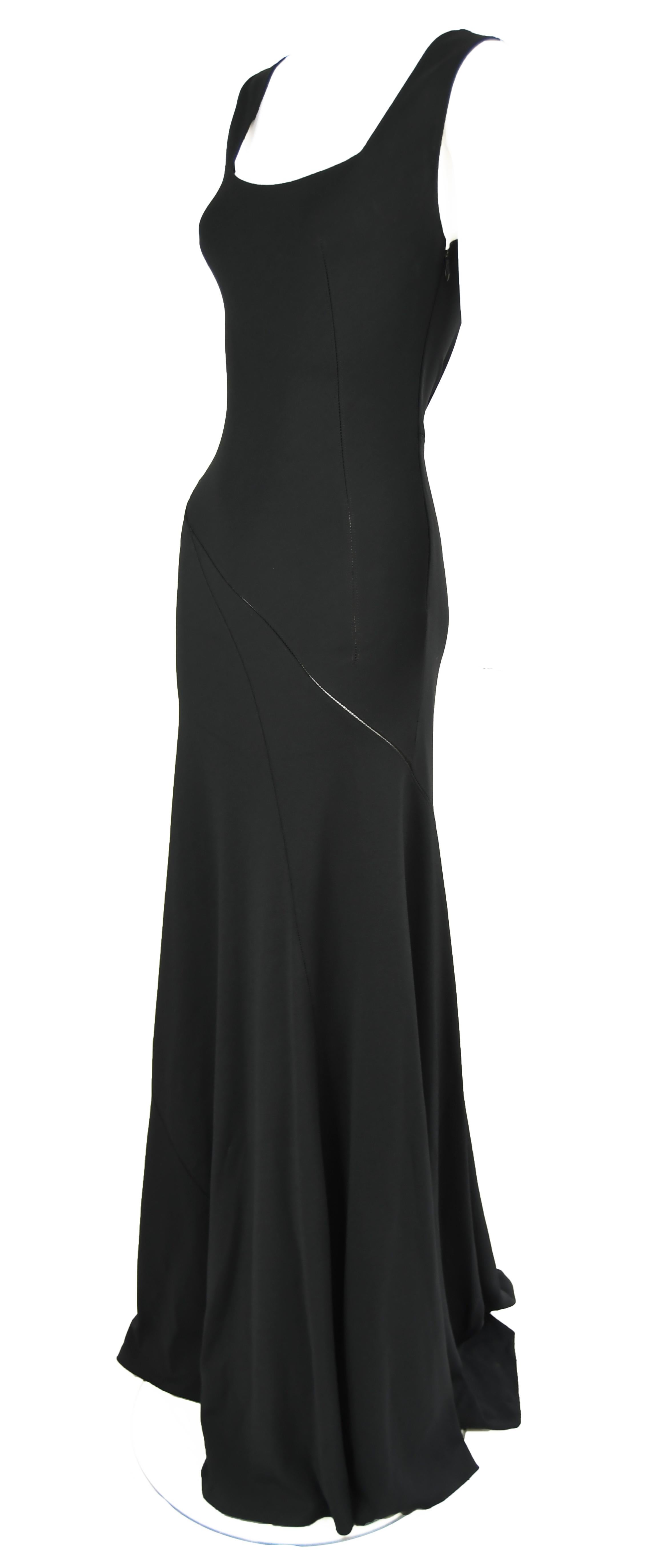 Azzedine Alaia Black Sleeveless Gown For Sale 2