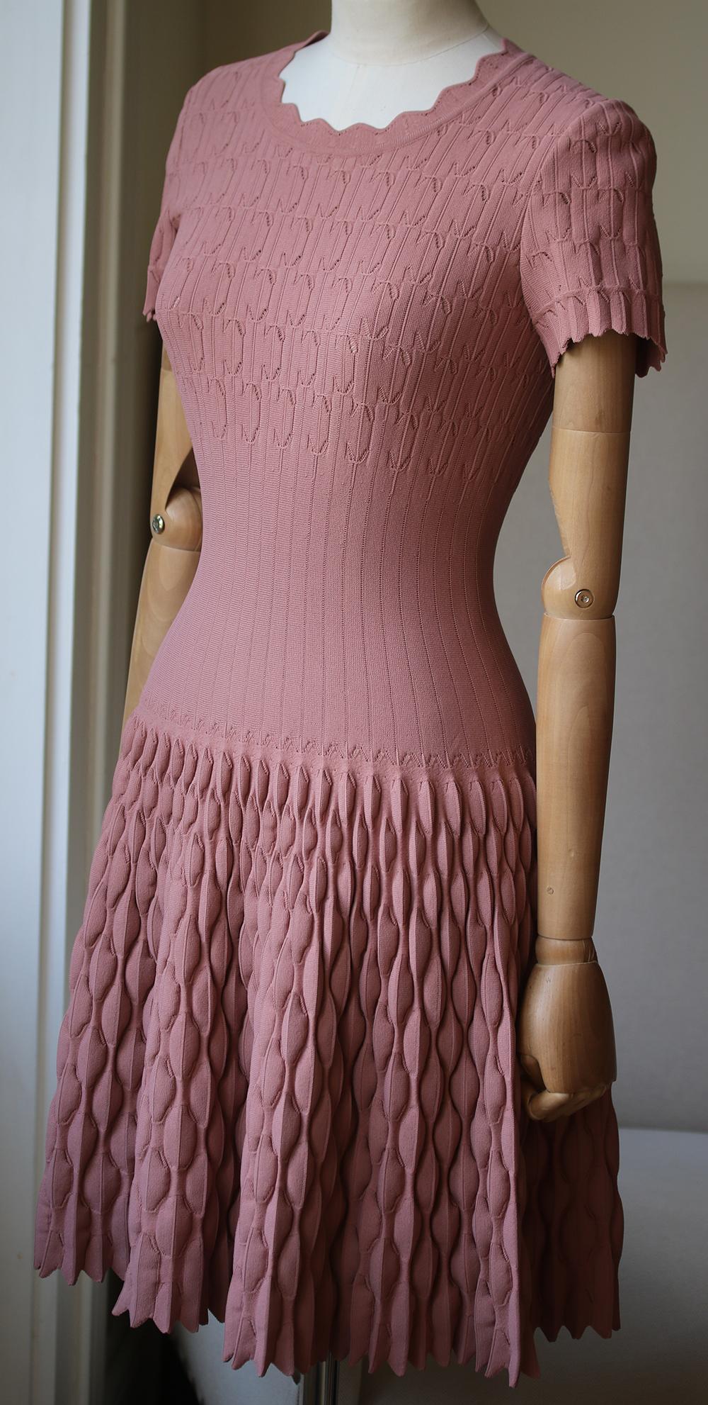 azzedine alaia pink dress