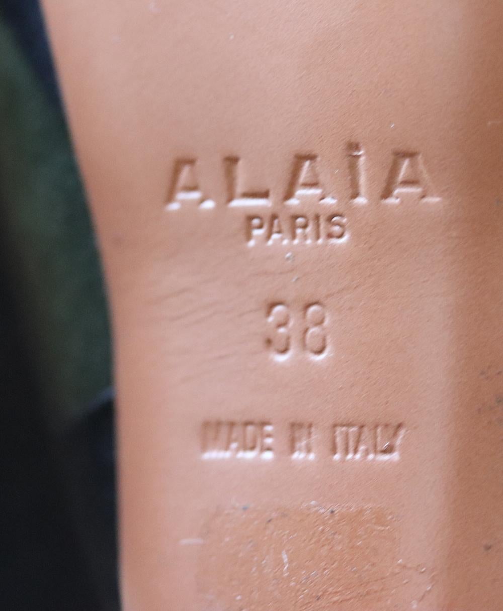 Azzedine Alaïa Lace-Up Suede Ankle Boots  In Excellent Condition In London, GB