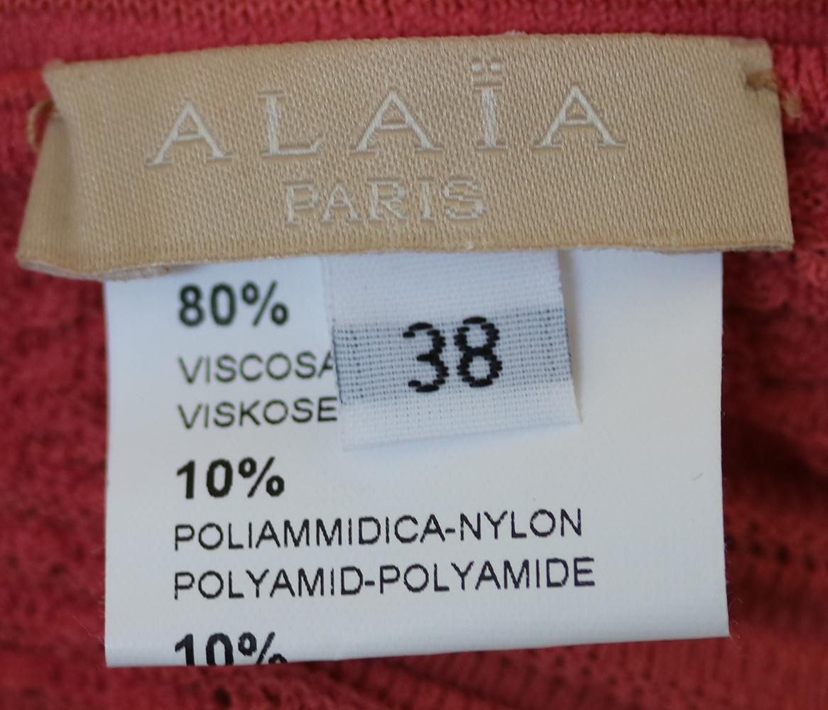 Azzedine Alaïa Lamia Honeycomb Textured Pleated Mini Dress In Excellent Condition In London, GB