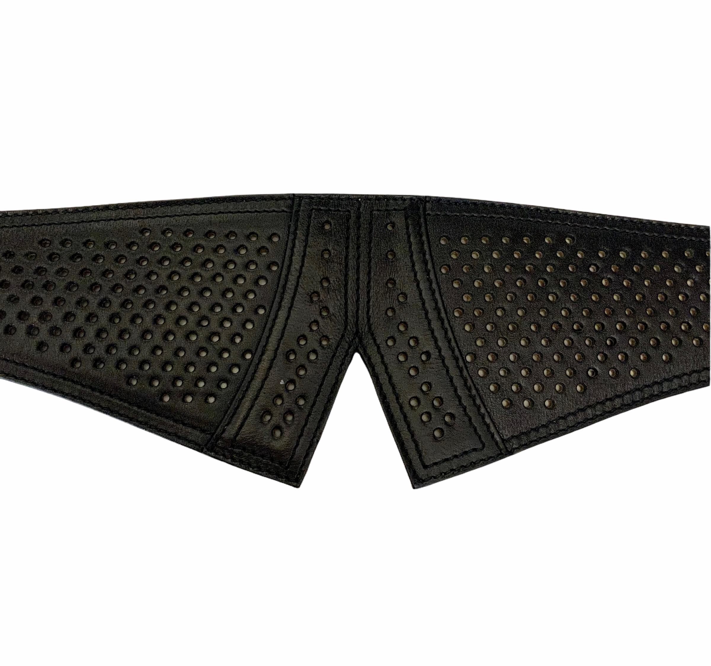 Azzedine Alaïa - Cintura in pelle nera tagliata al laser In condizioni buone a Geneva, CH
