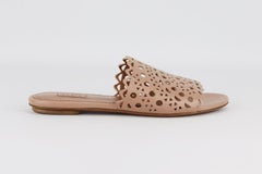 Azzedine Alaïa Laser Cut Leather Slides Eu 38.5 Uk 5.5 Us 8.5