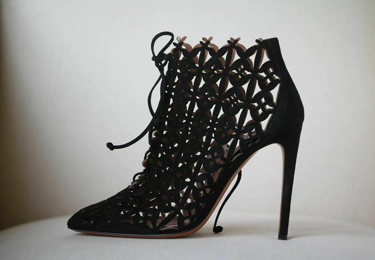 laser cut ankle boots