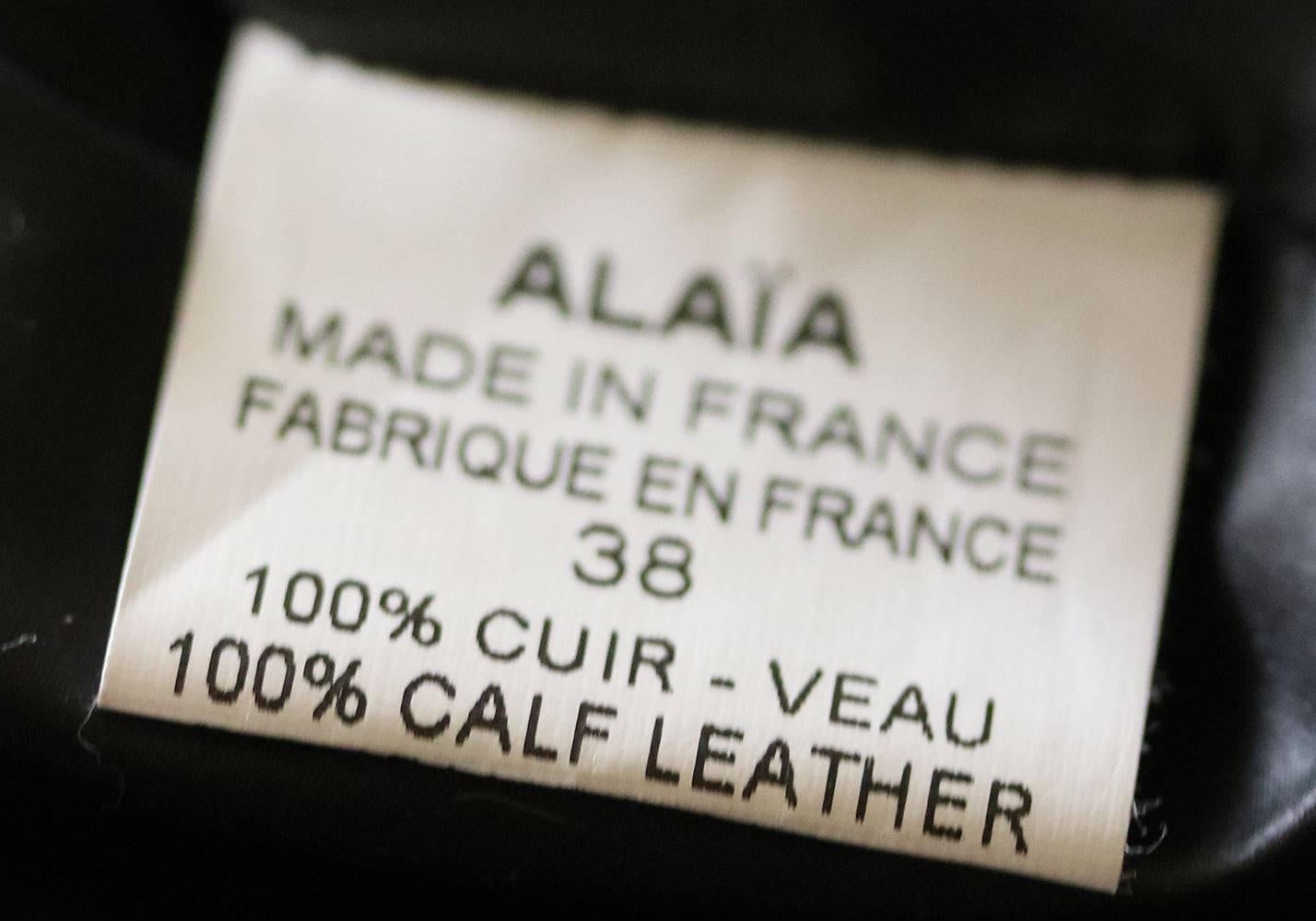 Black Azzedine Alaia Leopard-Print Calf-Hair Jacket