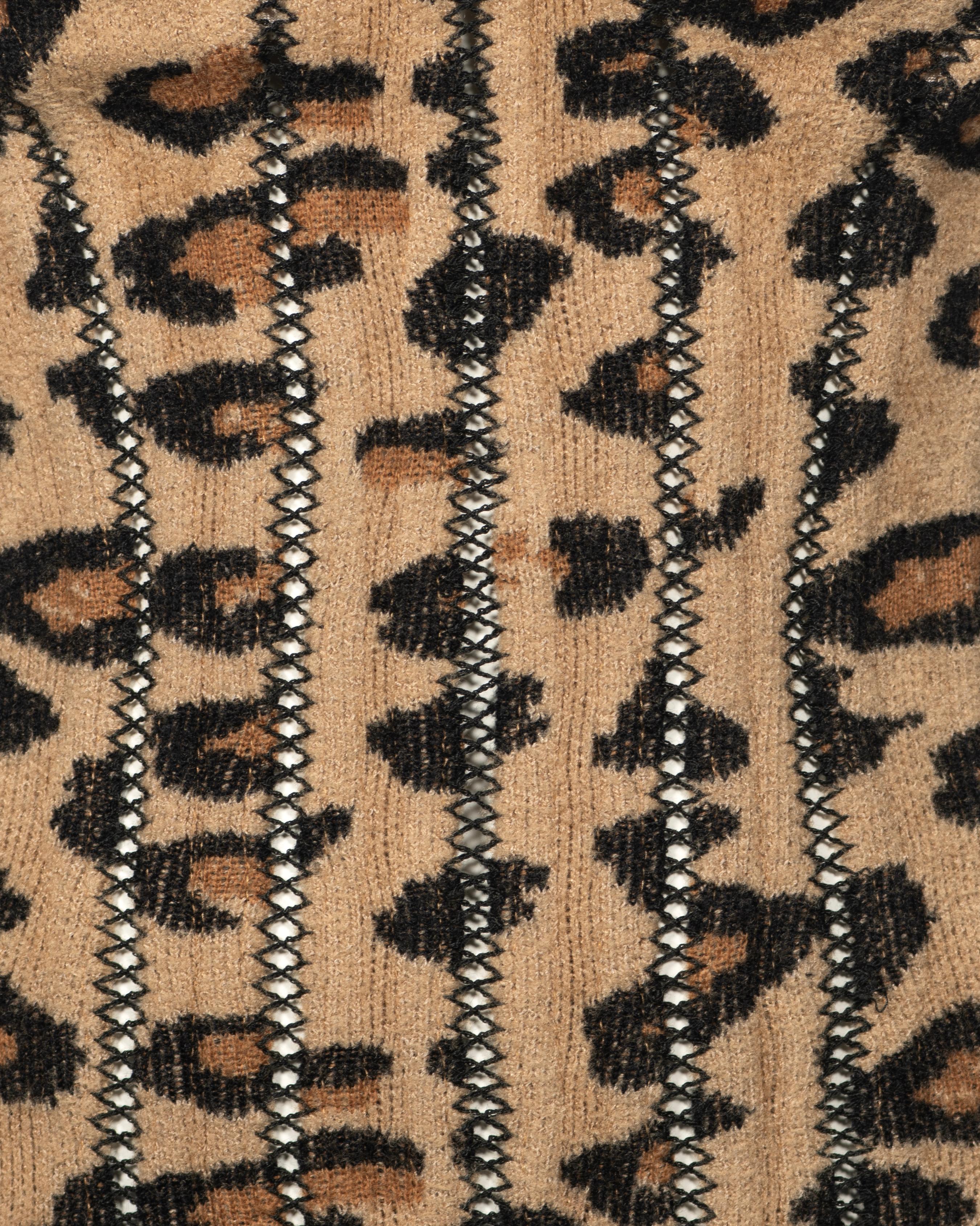 Azzedine Alaia Leopard Print Corseted Bodysuit, fw 1991 For Sale 1