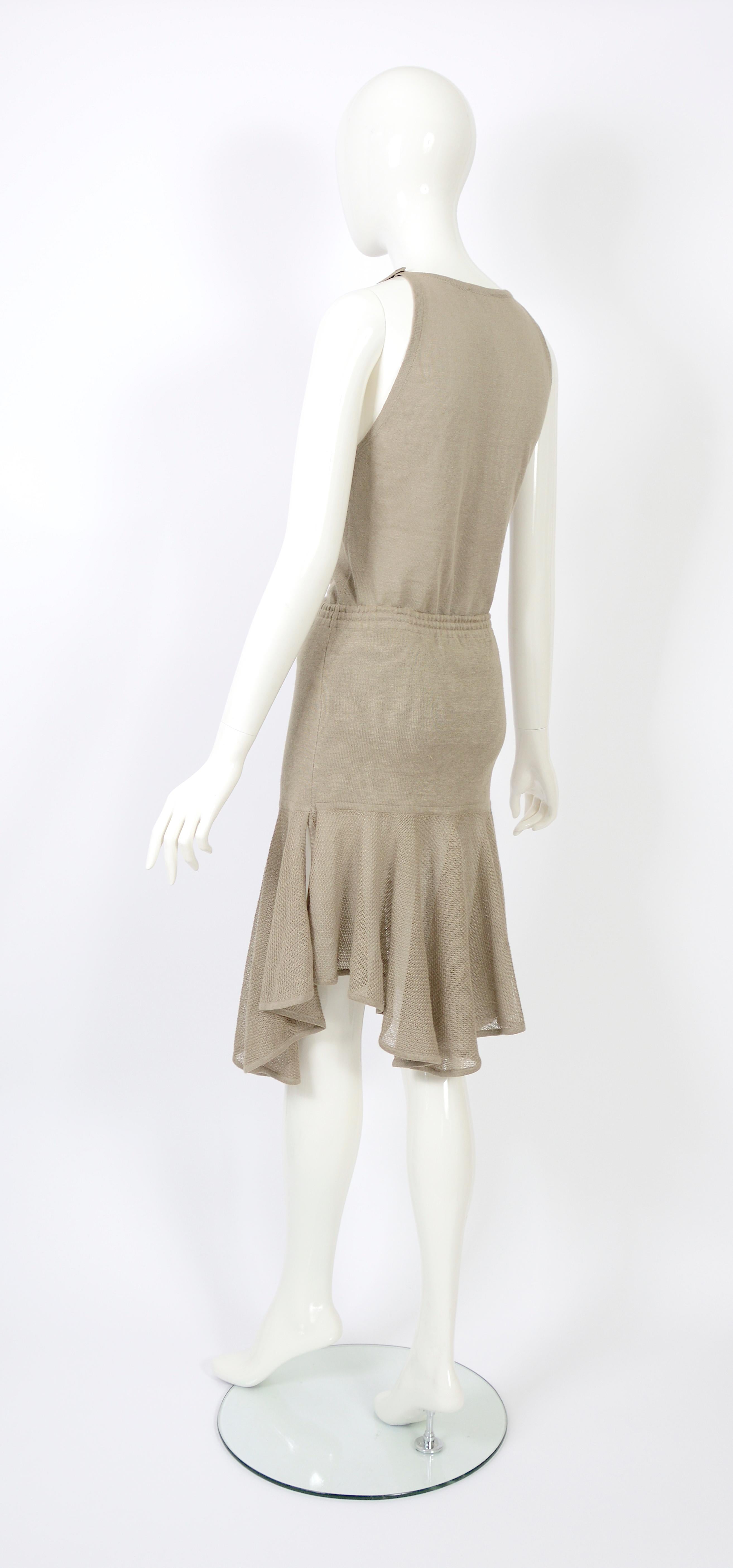 Azzedine Alaïa linen knit 3 piece bodysuit, skirt and cardigan set, ss 1983 For Sale 12