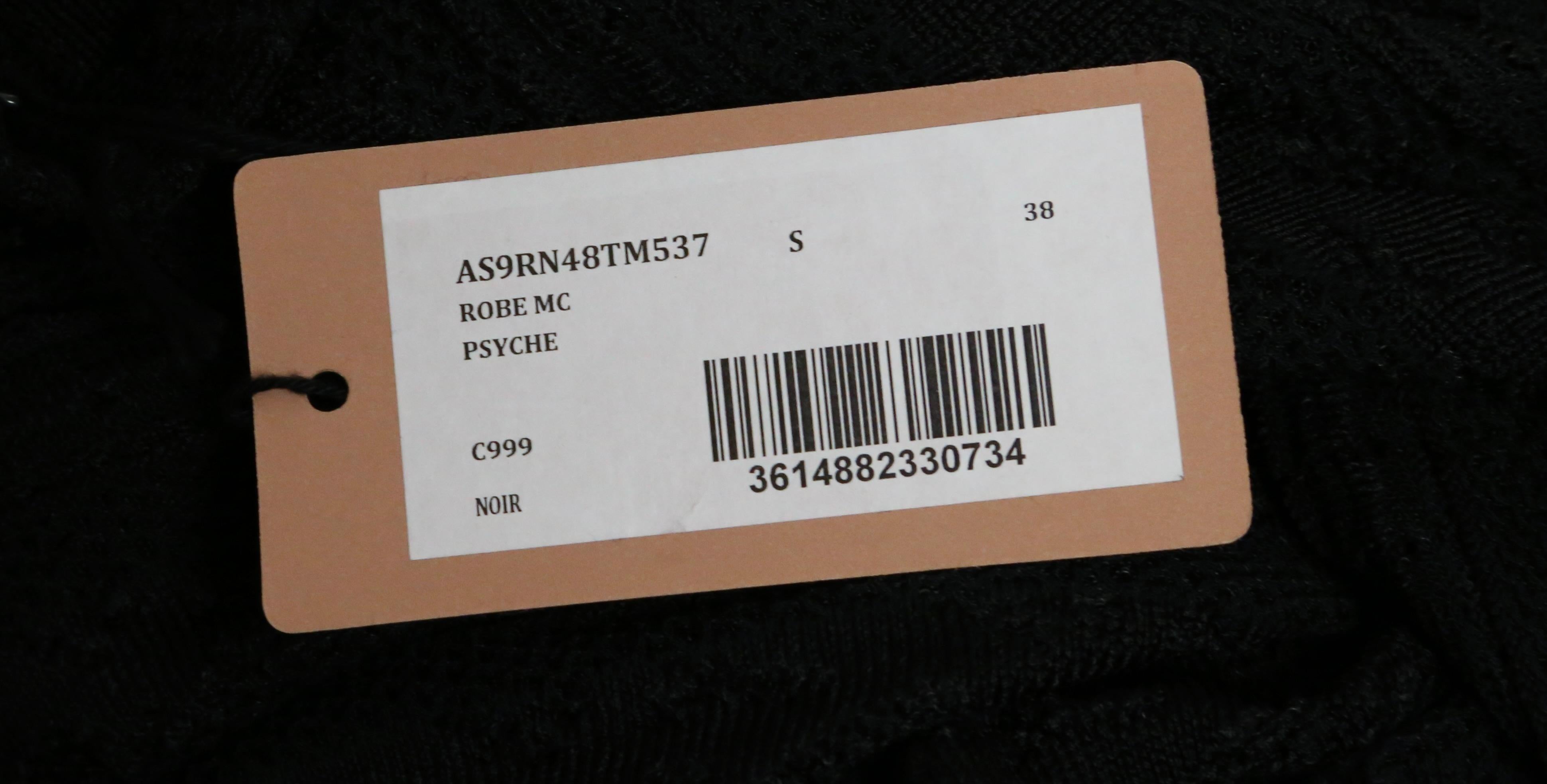 Azzedine Alaia long black lace knit dress 3