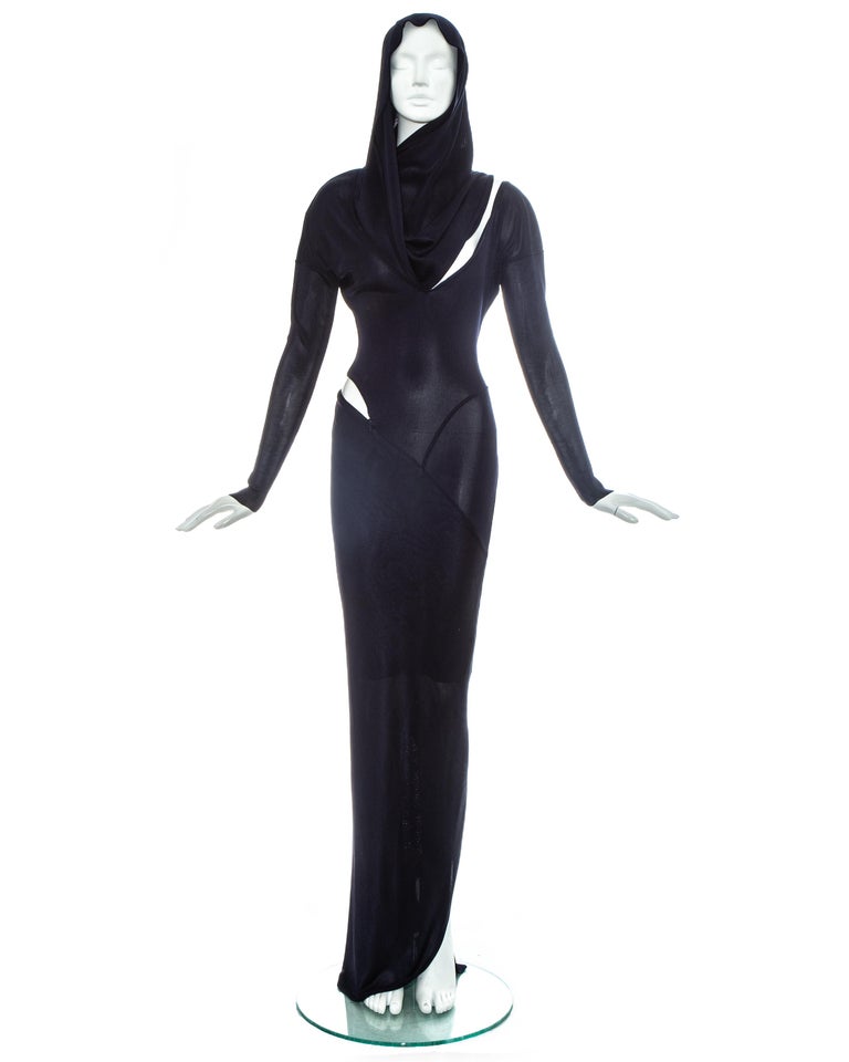 wedding guest dress formal summer Women's Gothic Hooded Dress – Goth N' Rock main image 1