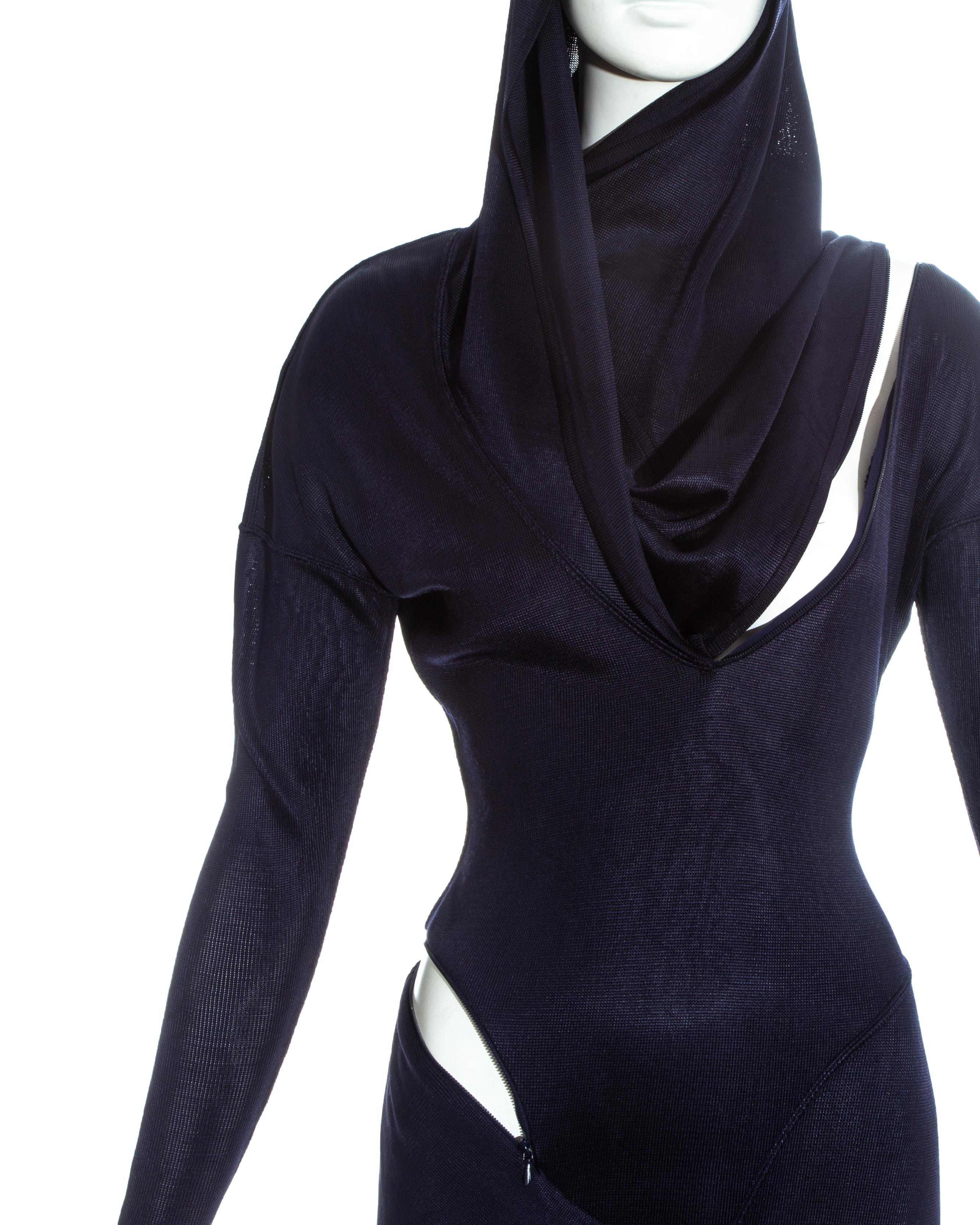 alaia hooded dress