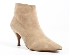 Azzedine Alaia nude suede boots, A/W 1989