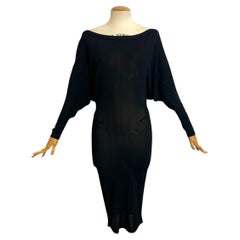 Azzedine Alaïa, open-back black knit midi dress, 1990s