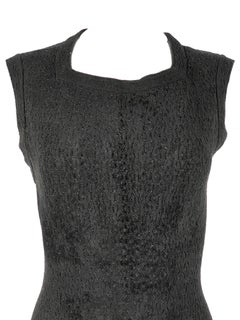 Azzedine Alaïa Paris Black Sleeveless Midi Evening Dress Size 42