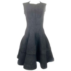 Azzedine Alaïa Paris Black Sleeveless Midi Evening Dress Size 42 