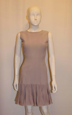 Azzedine Alaia Paris, Dove Grey Drop Waist Dress