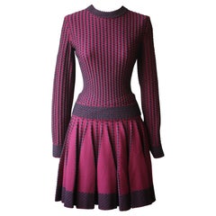Azzedine Alaïa Pois Luxe Wool-Blend Top and Skirt