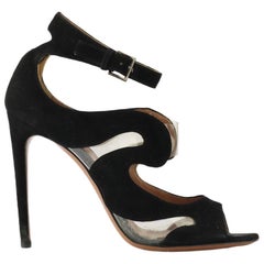Azzedine Alaïa Pvc And Suede Sandals Eu 38 Uk 5 Us 8