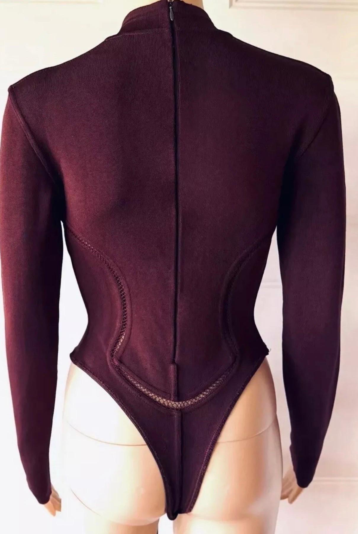 AZZEDINE ALAIA - Raro Top Vintage F&F 1991 in maglia In condizioni buone in vendita a Woodland Hills, CA