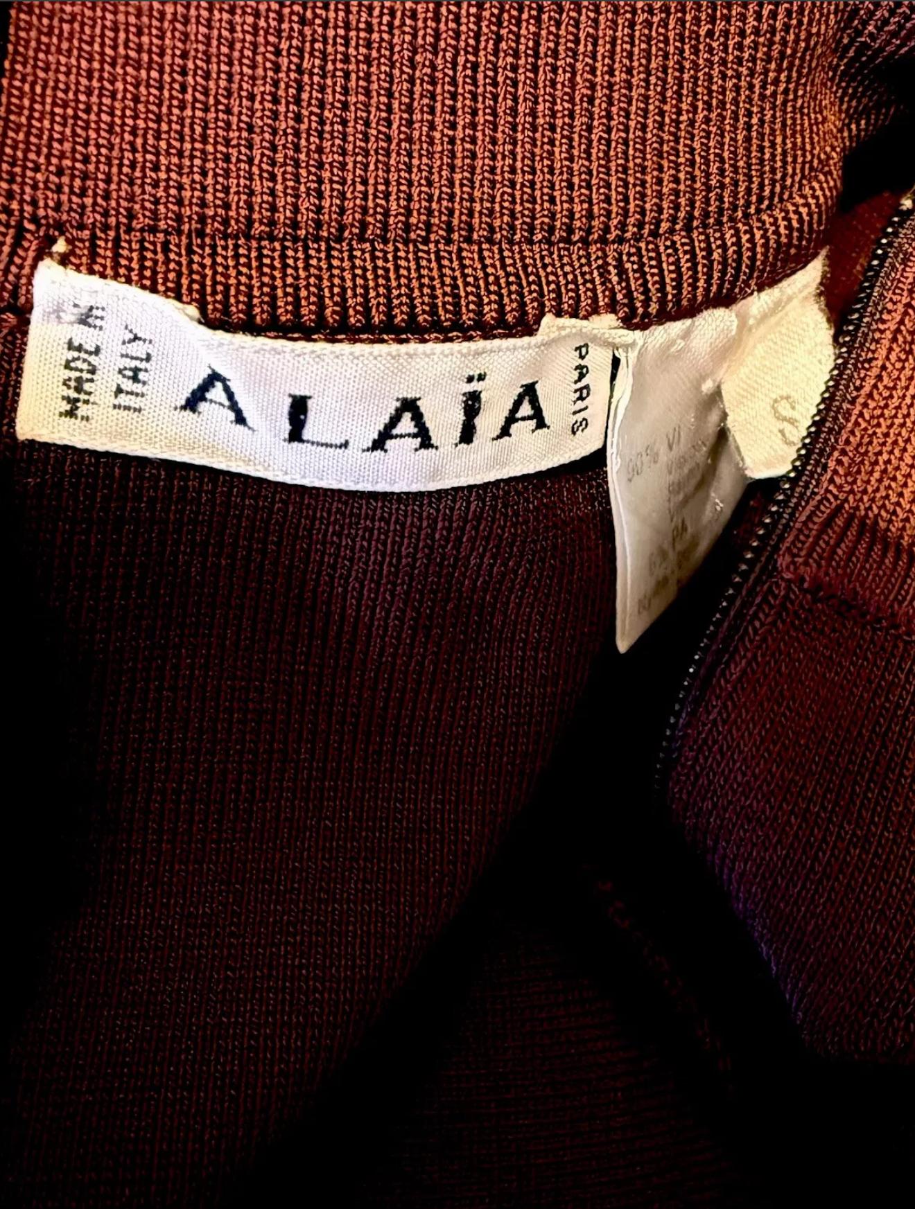 AZZEDINE ALAIA - Raro Top Vintage F&F 1991 in maglia in vendita 1