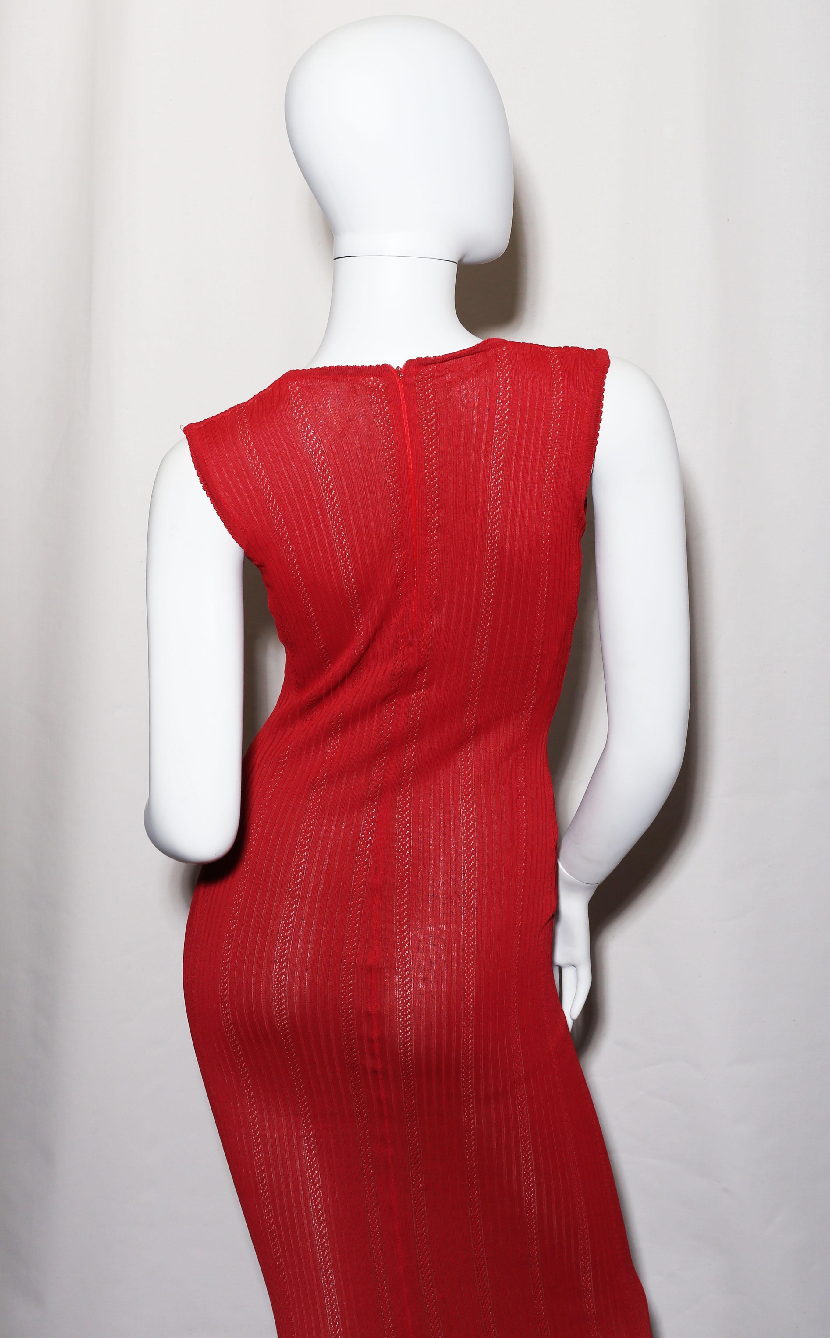 azzedine alaia red dress