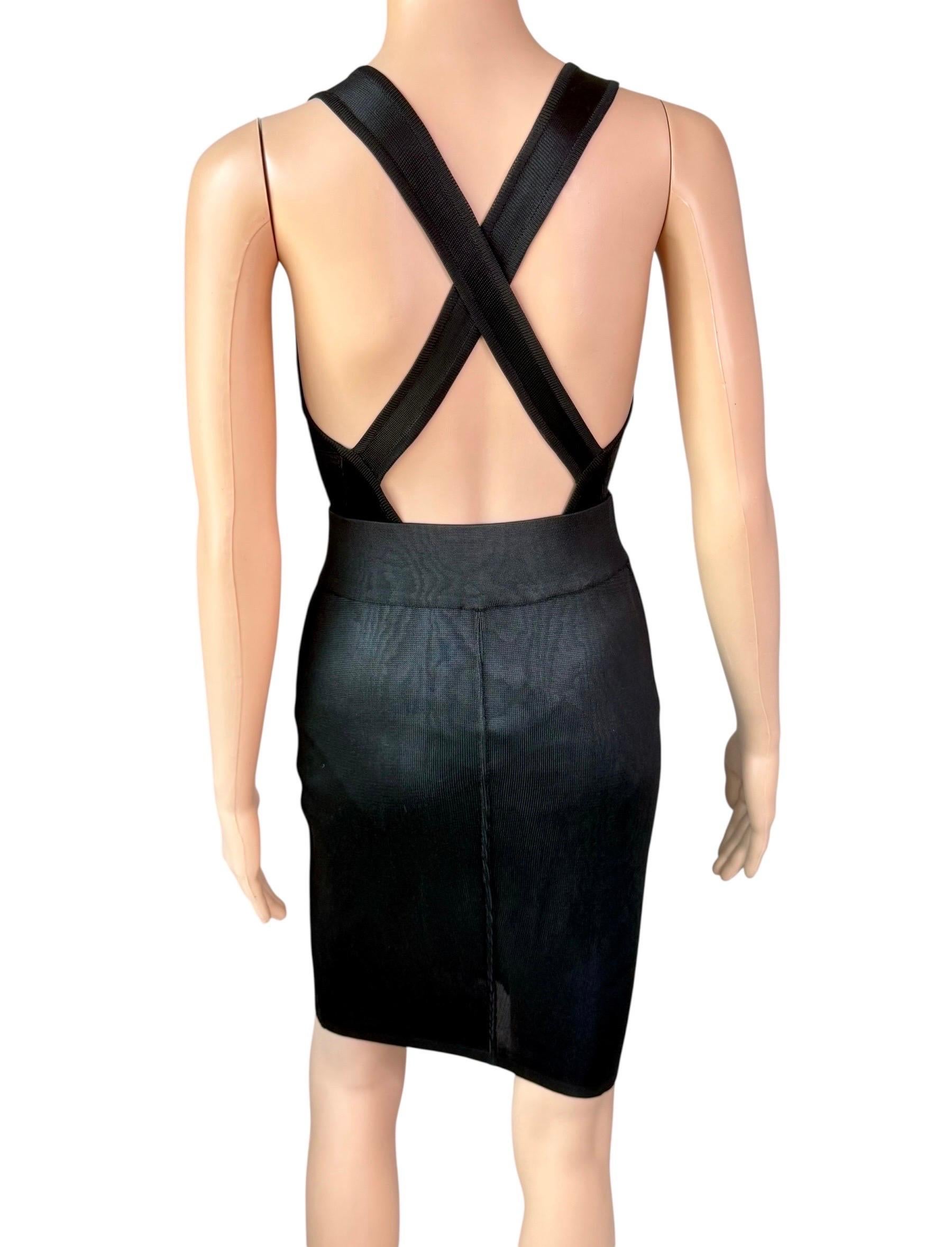 Azzedine Alaia S/S 1986 Runway Vintage Skirt & Bodysuit Top 2 Piece Set Ensemble For Sale 6