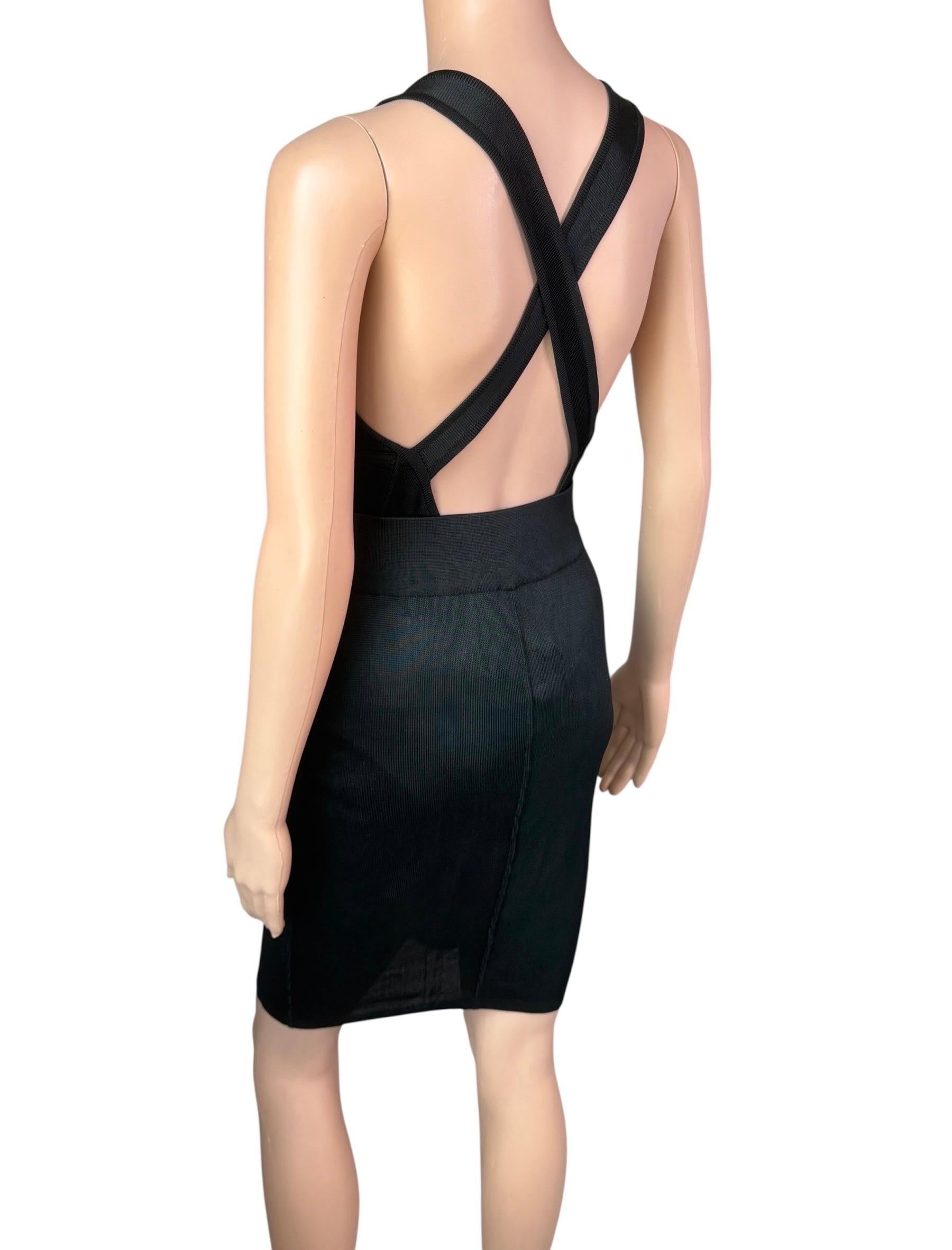 Azzedine Alaia S/S 1986 Runway Vintage Skirt & Bodysuit Top 2 Piece Set Ensemble For Sale 2