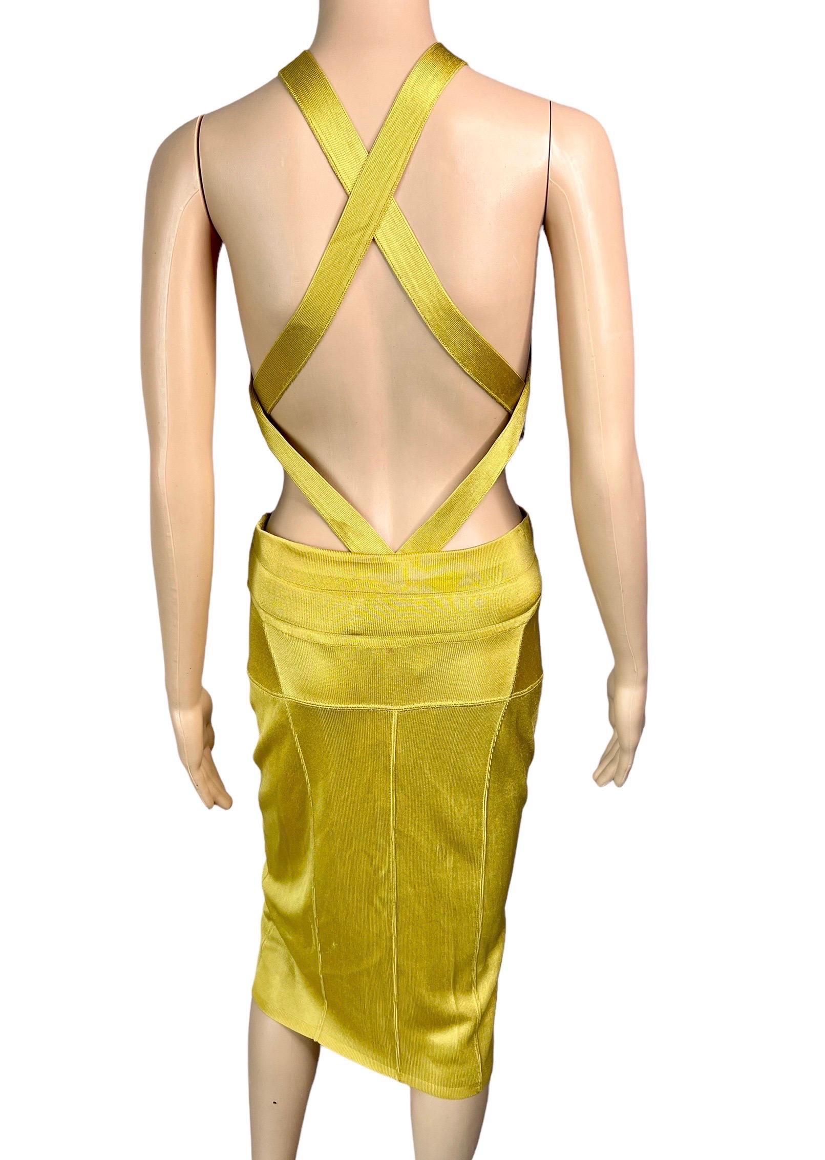 Azzedine Alaia S/S 1986 Vintage Cutout Bodysuit Top & Skirt Ensemble 2 Piece Set 2