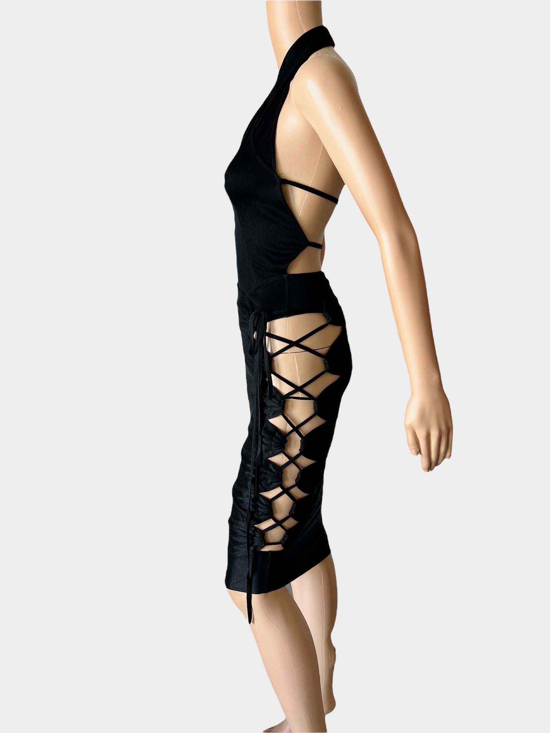 Azzedine Alaia S/S 1986 Vintage Cutout Lace Up Skirt & Backless Bodysuit Top 2 Piece Set

Azzedine Alaia S/S 1986 Vintage Cutout Lace Up Black Skirt Size M and Azzedine Alaia Vintage Open Back Black Bodysuit Top Size S
