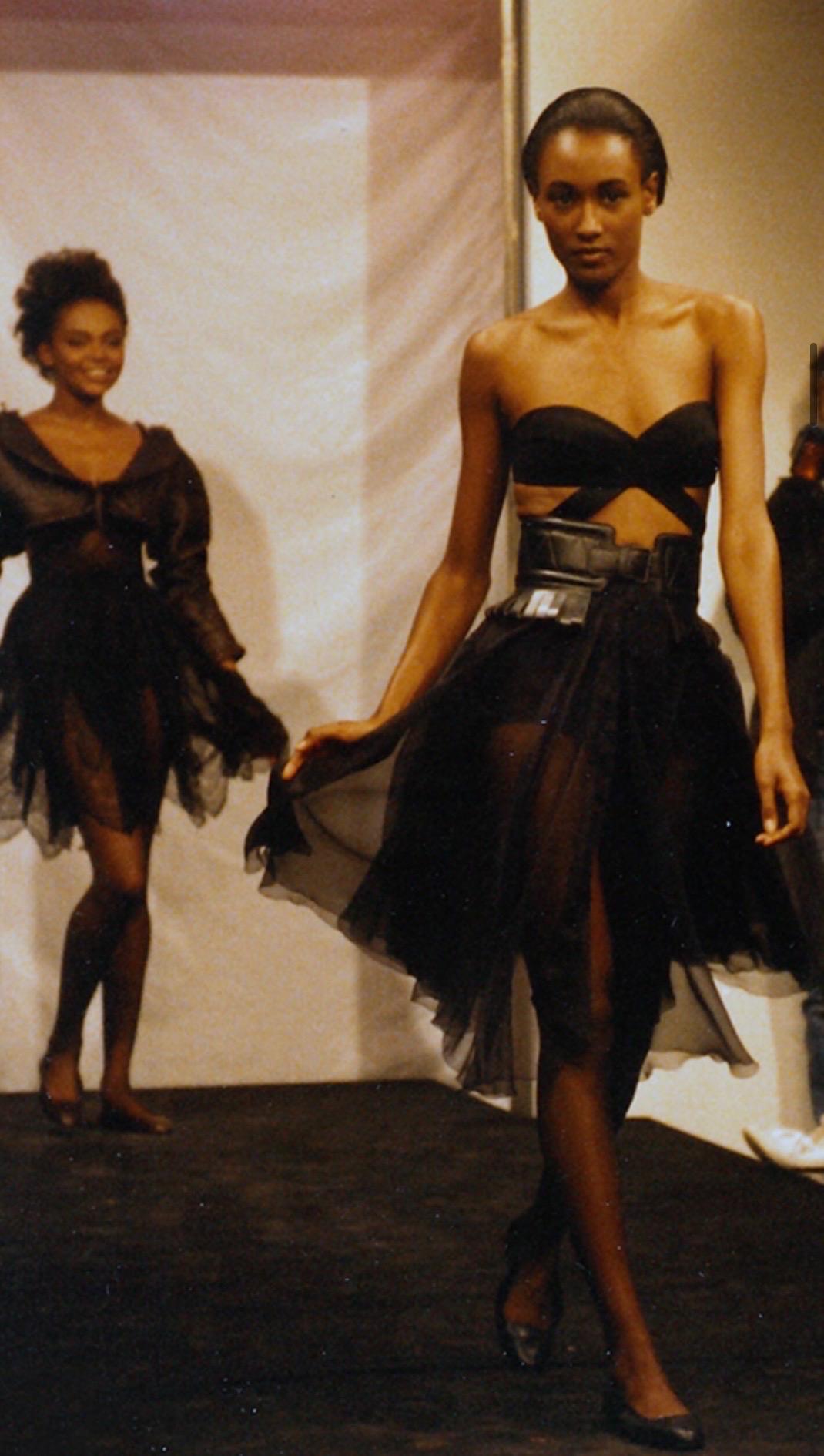 Azzedine Alaia Campaña de Pasarela S/S 1987 Sujetador Vintage Wrap Bralette Crop Top 10