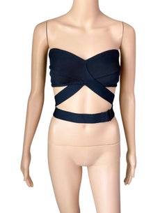 Azzedine Alaia Campagna P/E 1987 Vintage Wrap Bra Bralette Crop Top
