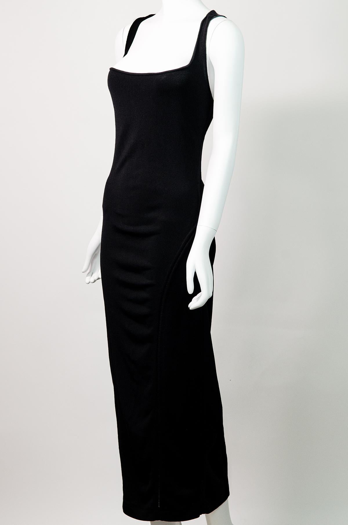 AZZEDINE ALAÏA S/S 1988 Runway Knit Maxi Dress M In Excellent Condition For Sale In Berlin, BE