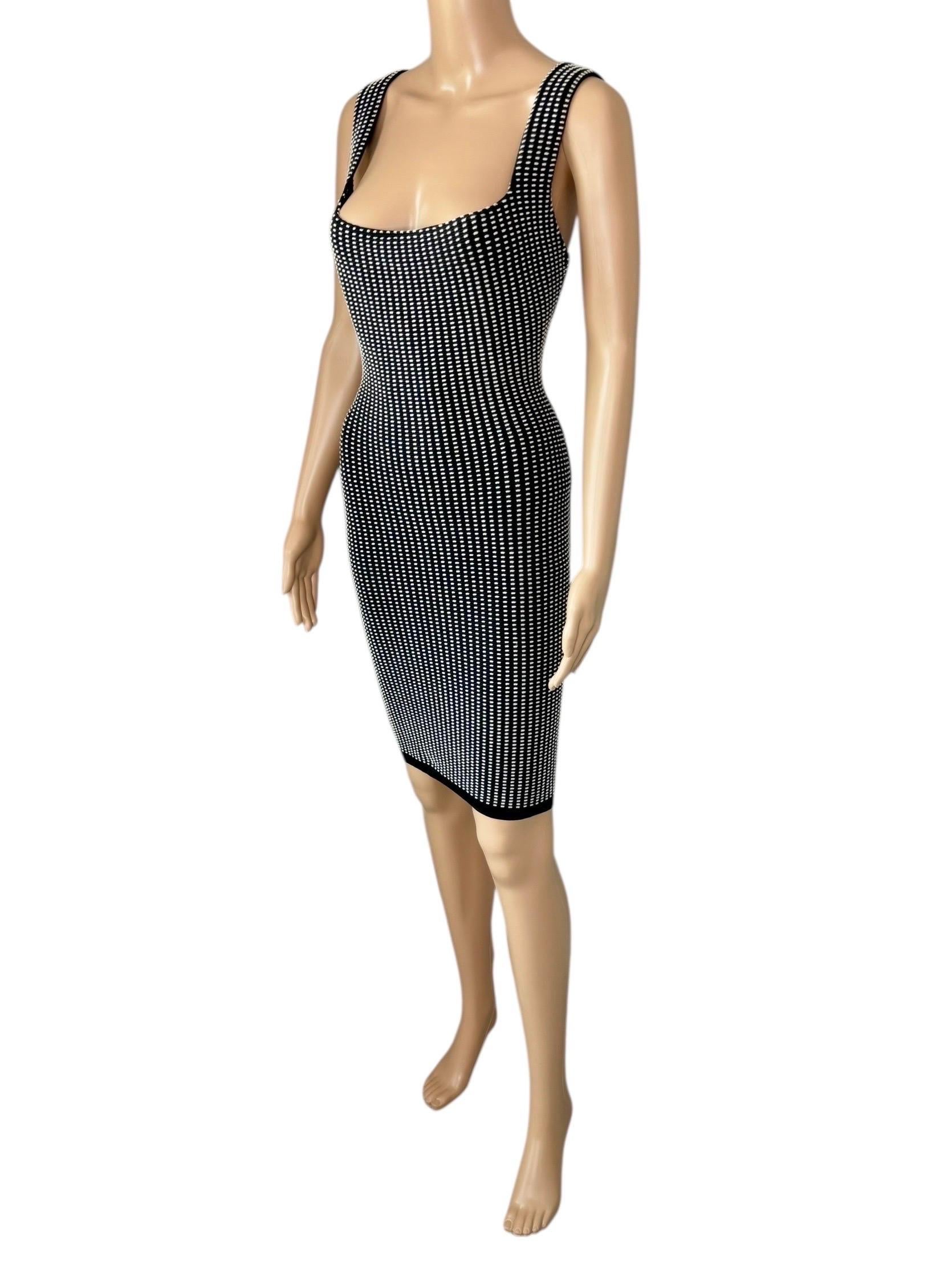 Azzedine Alaia - P/E 1990 - Mini Abito Vintage in Maglia Bodycon con Dot Dot in vendita 8