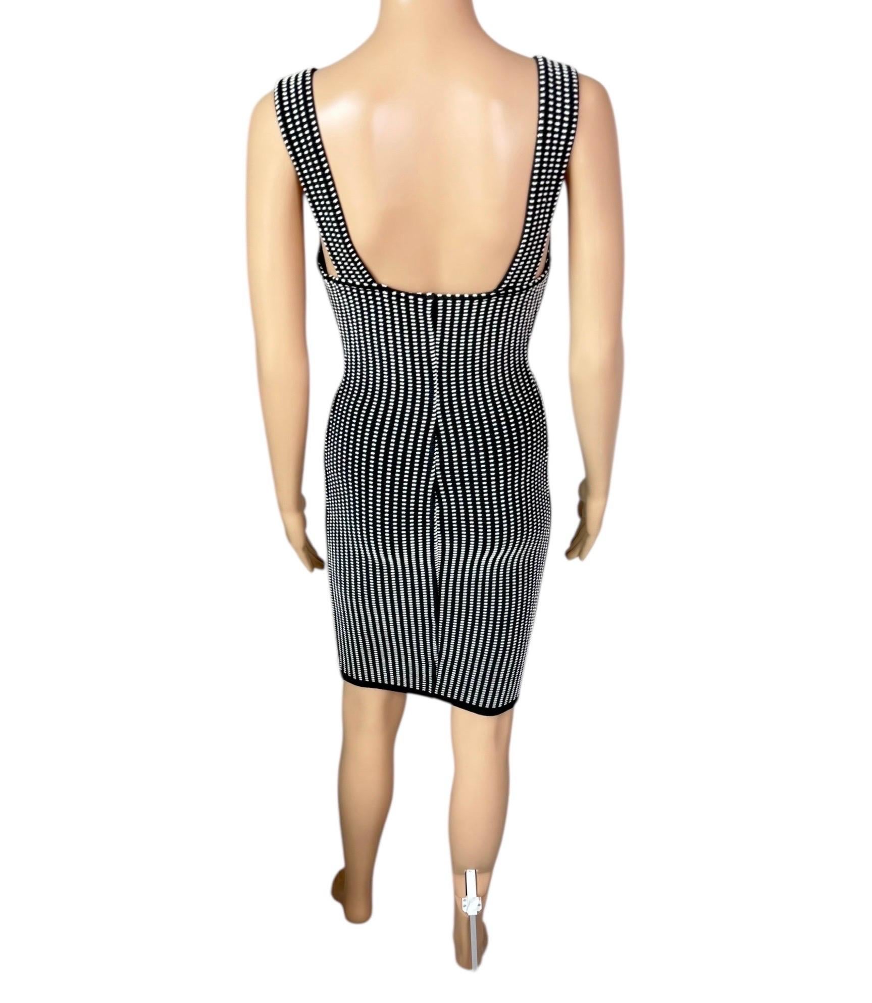 Azzedine Alaia - P/E 1990 - Mini Abito Vintage in Maglia Bodycon con Dot Dot in vendita 9