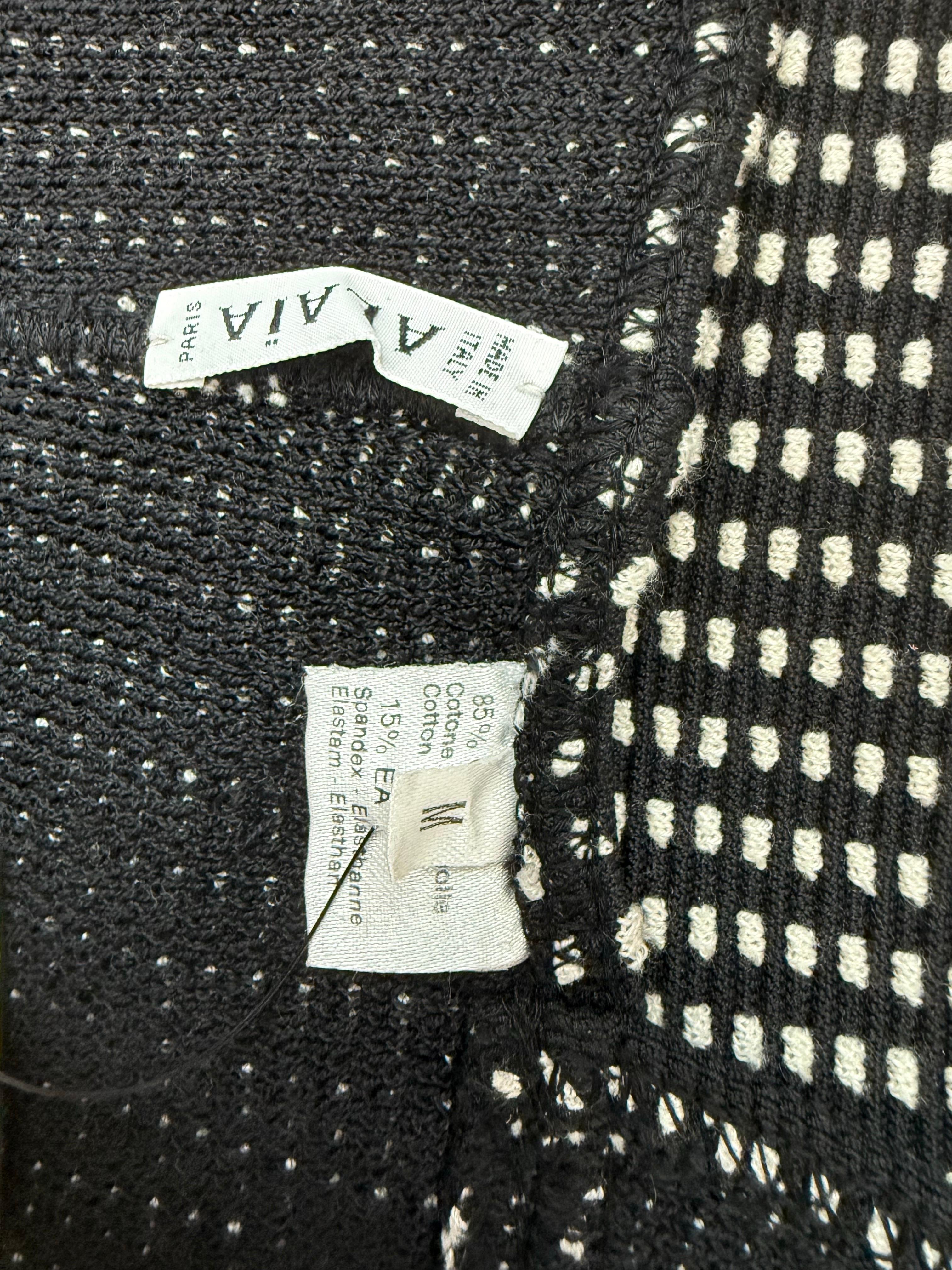 Azzedine Alaia - P/E 1990 - Mini Abito Vintage in Maglia Bodycon con Dot Dot in vendita 13