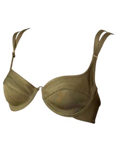 Azzedine Alaia S/S 1990 Runway Vintage Bra Bralette Bustier Crop Top