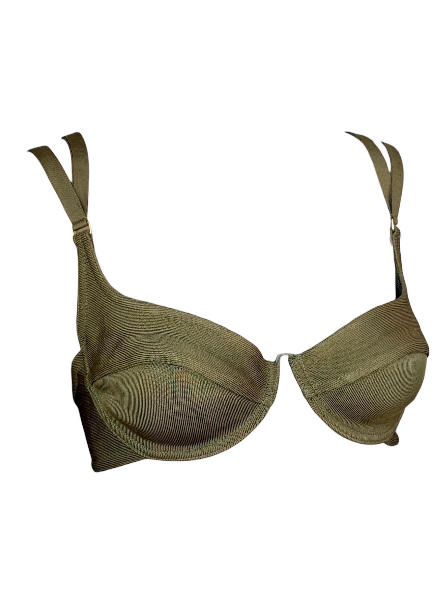Azzedine Alaia S/S 1990 Runway Vintage Bra Bralette Bustier Crop