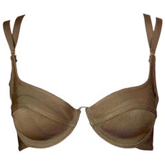 Azzedine Alaia S/S 1990 Runway Vintage Bra Bralette Bustier Crop Top