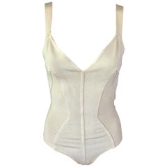 Azzedine Alaia S/S 1990 Runway Vintage Bustier Bodysuit