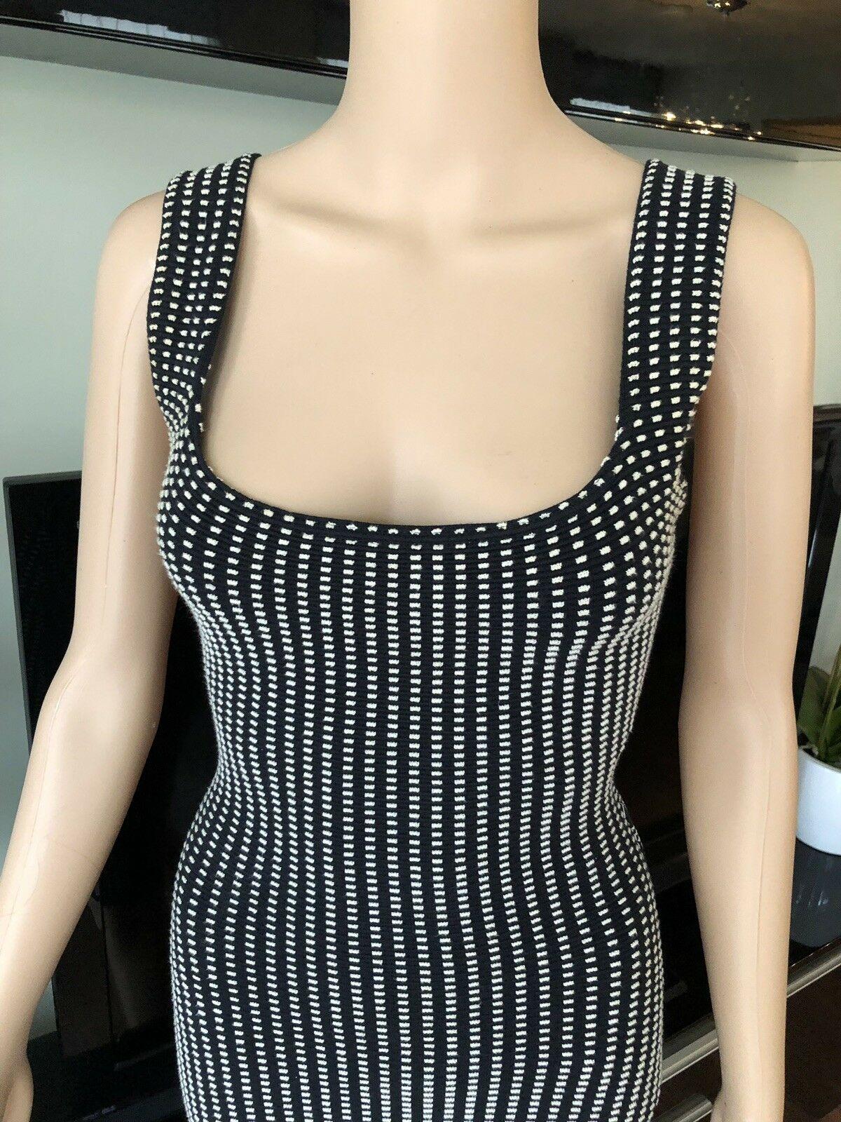 Black Azzedine Alaia S/S 1990 Runway Vintage Fitted Dress 