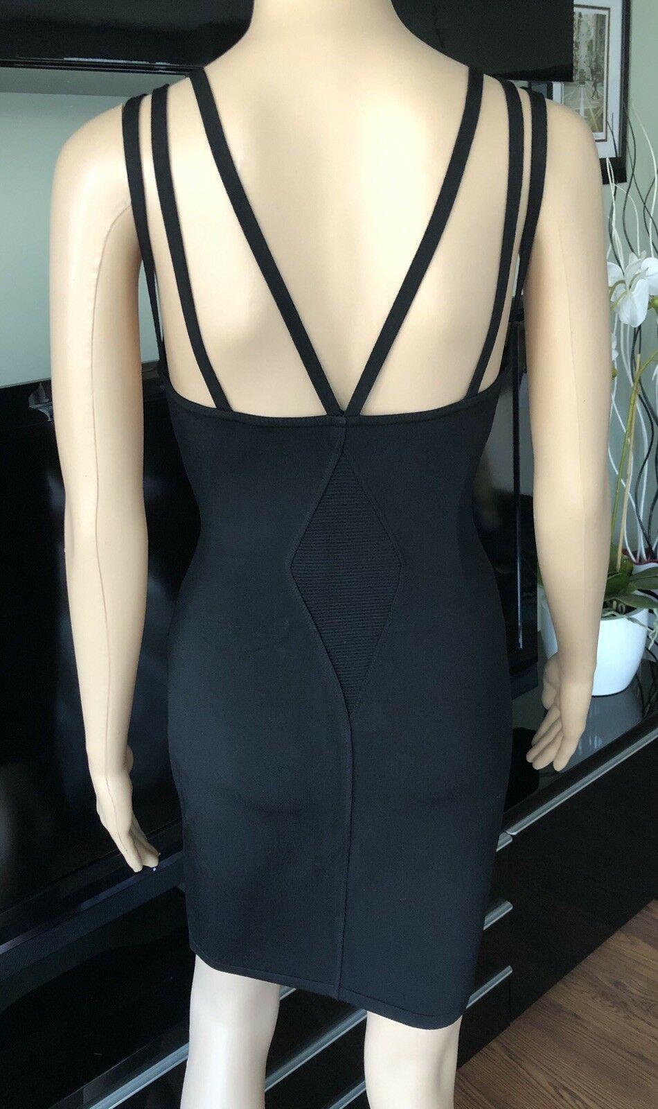 Azzedine Alaia S/S 1990 Vintage Black Bustier Fitted Dress  In Good Condition For Sale In Naples, FL
