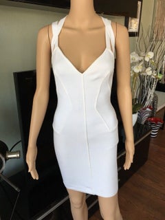 Azzedine Alaia S/S 1990 Vintage Fitted White Dress