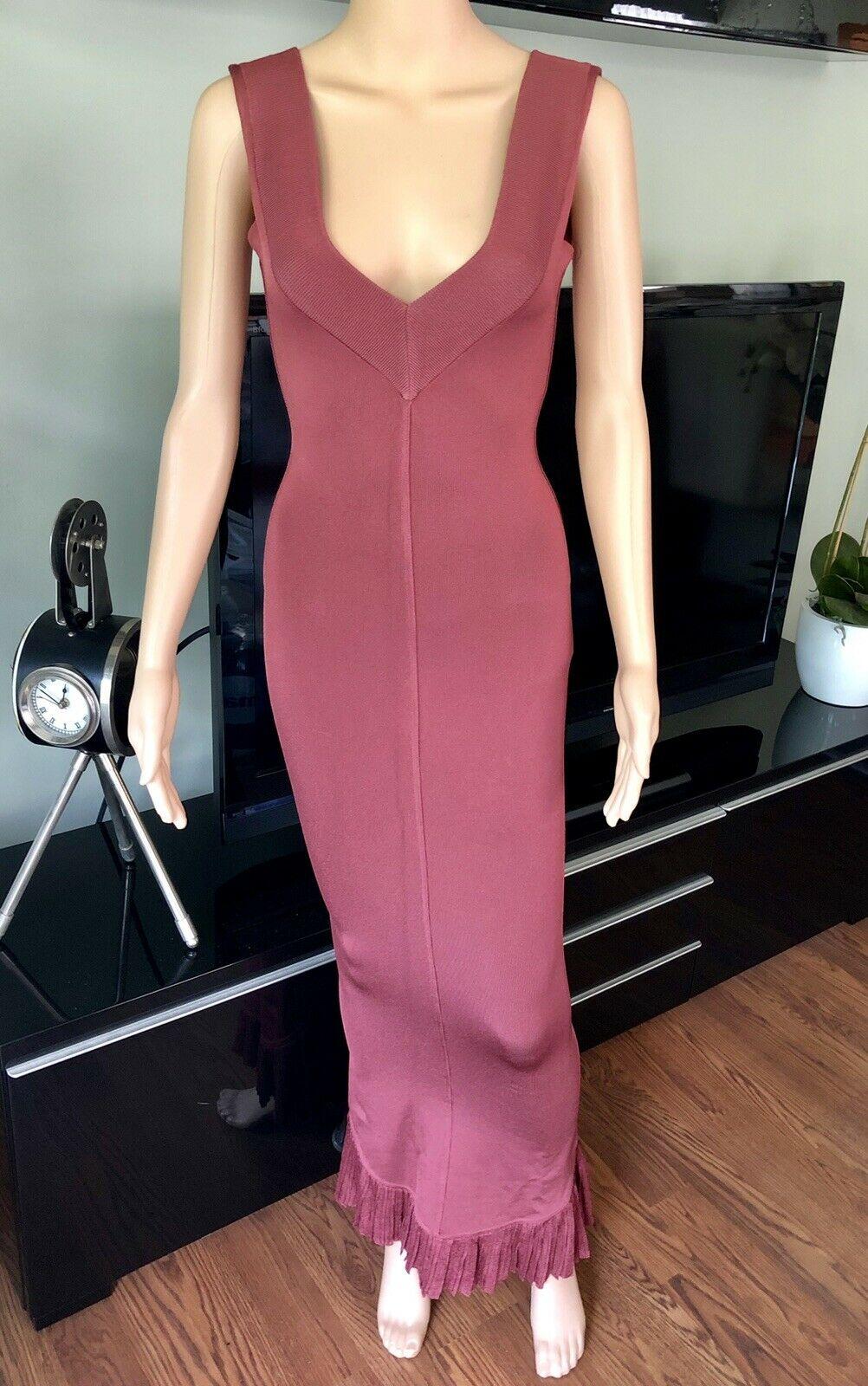 Azzedine Alaia S/S 1990 Vintage Dress Gown Size XS

Dusty rose Alaïa sleeveless maxi dress with tonal stitching throughout, V-neck, open back, pleated trim at hem and concealed zip closure at back.

All Eyes on Alaïa

For the last half-century, the