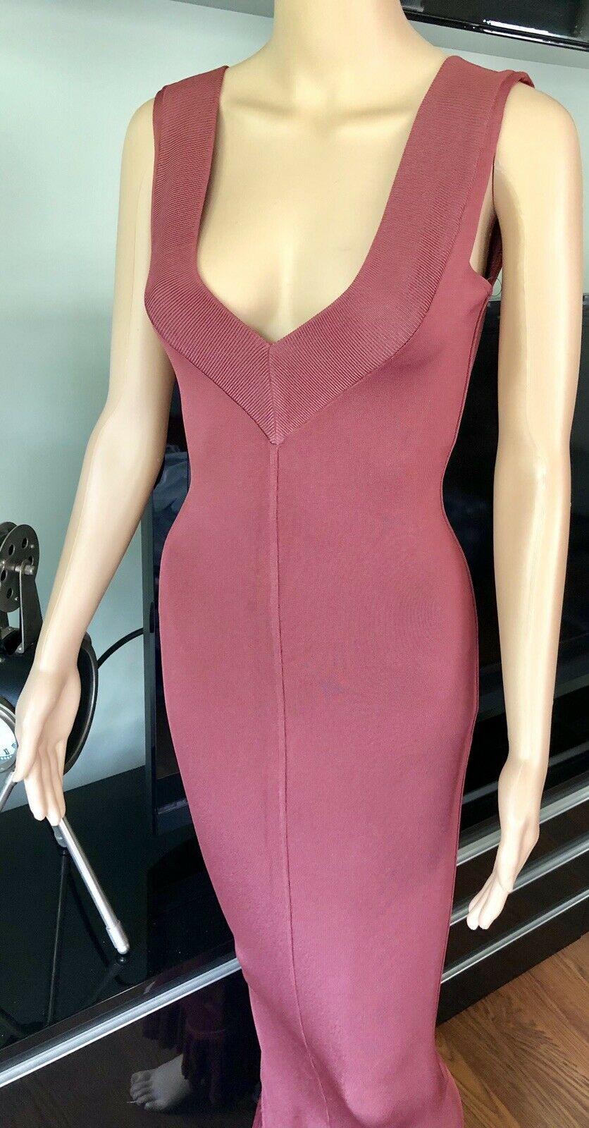 Pink Azzedine Alaia S/S 1990 Vintage Open Back Dress Gown