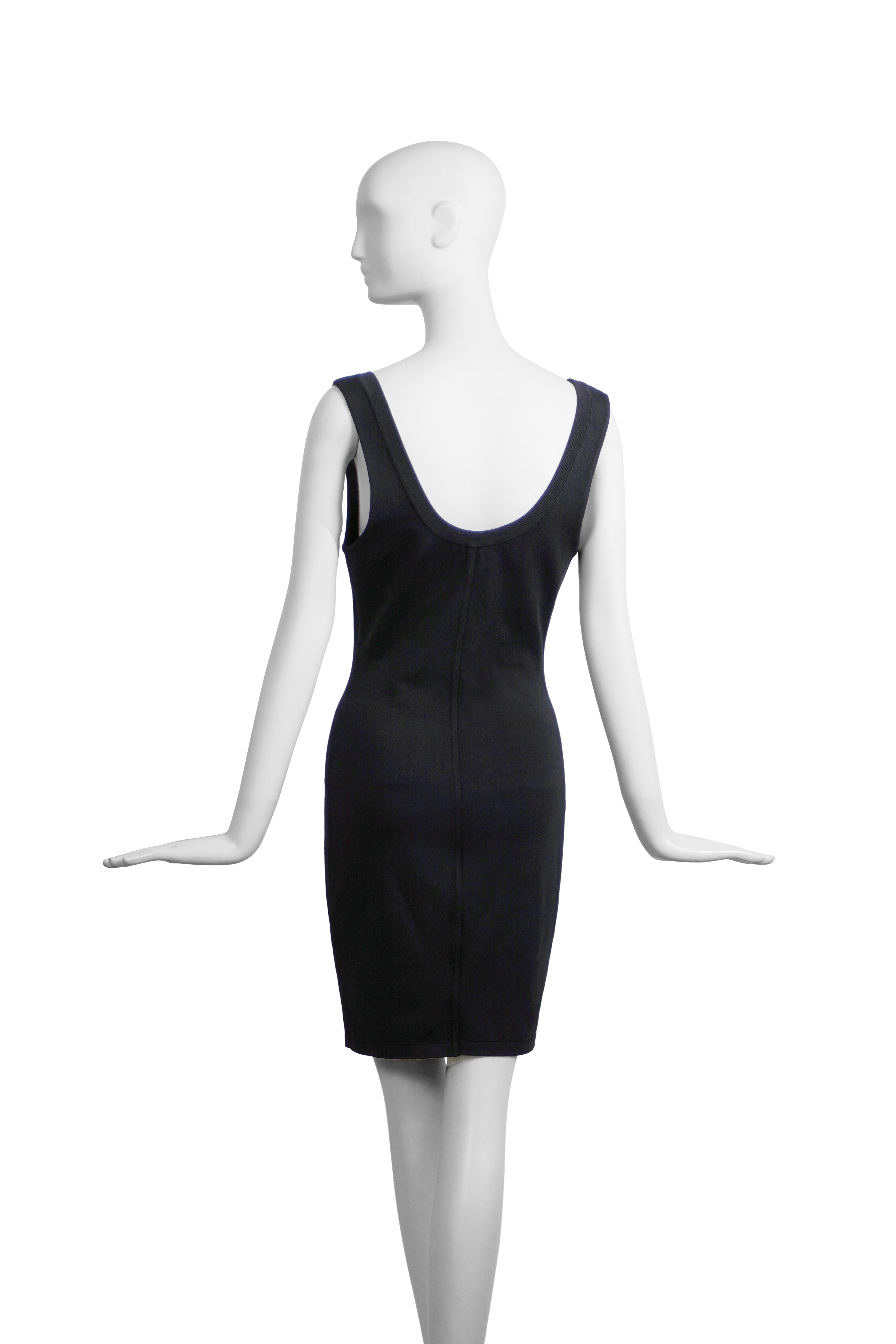 AZZEDINE ALAÏA S/S 1991 La Supermodelo Bodycon Vestido de Pasarela L en venta 3
