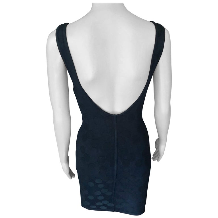 open back dress bodycon Satin Criss Cross Open Back Mini Dress Royal Blue / Large