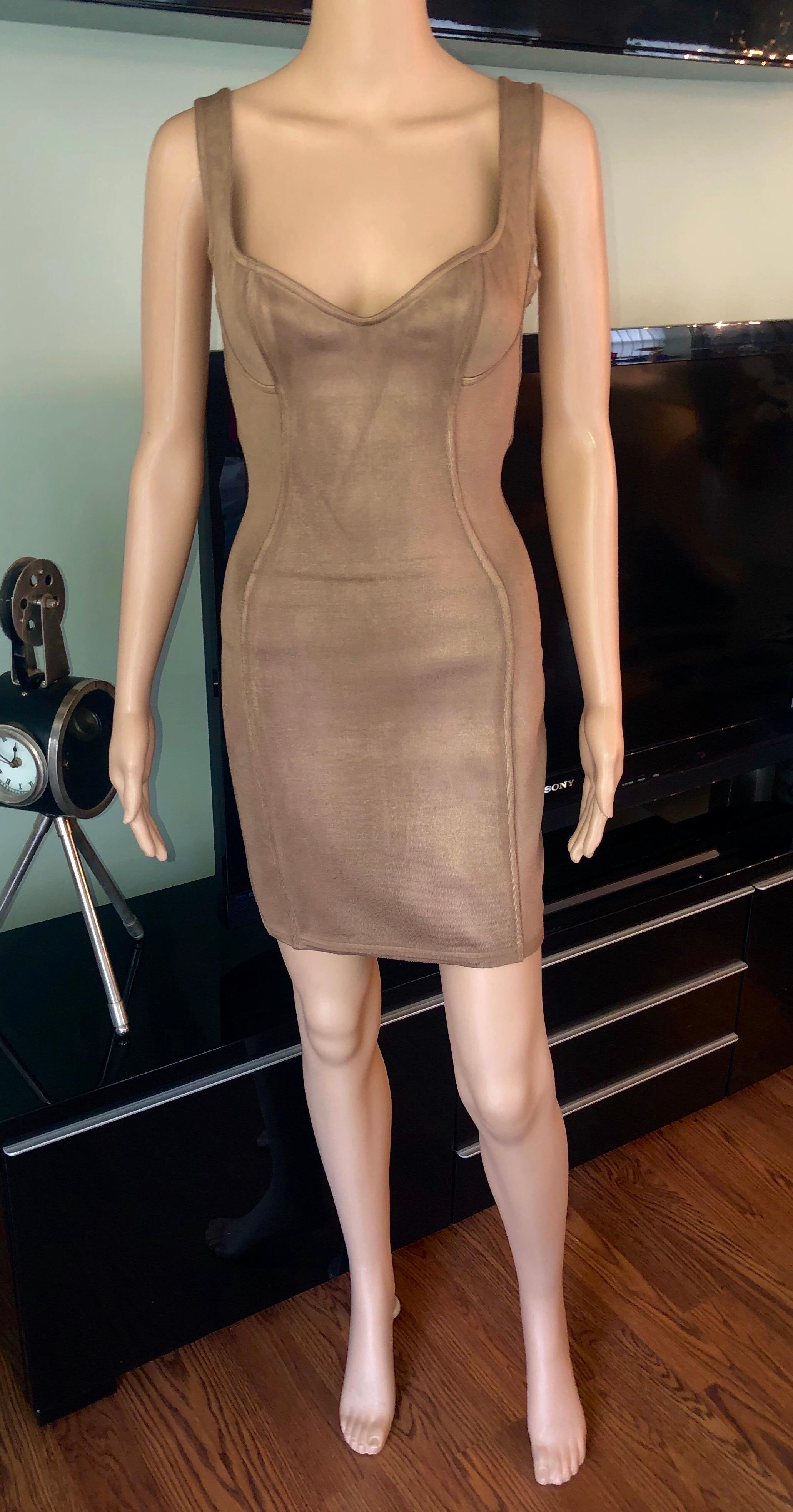 Azzedine Alaia S/S 1991 Minivestido bodycon corpiño vintage en venta 3