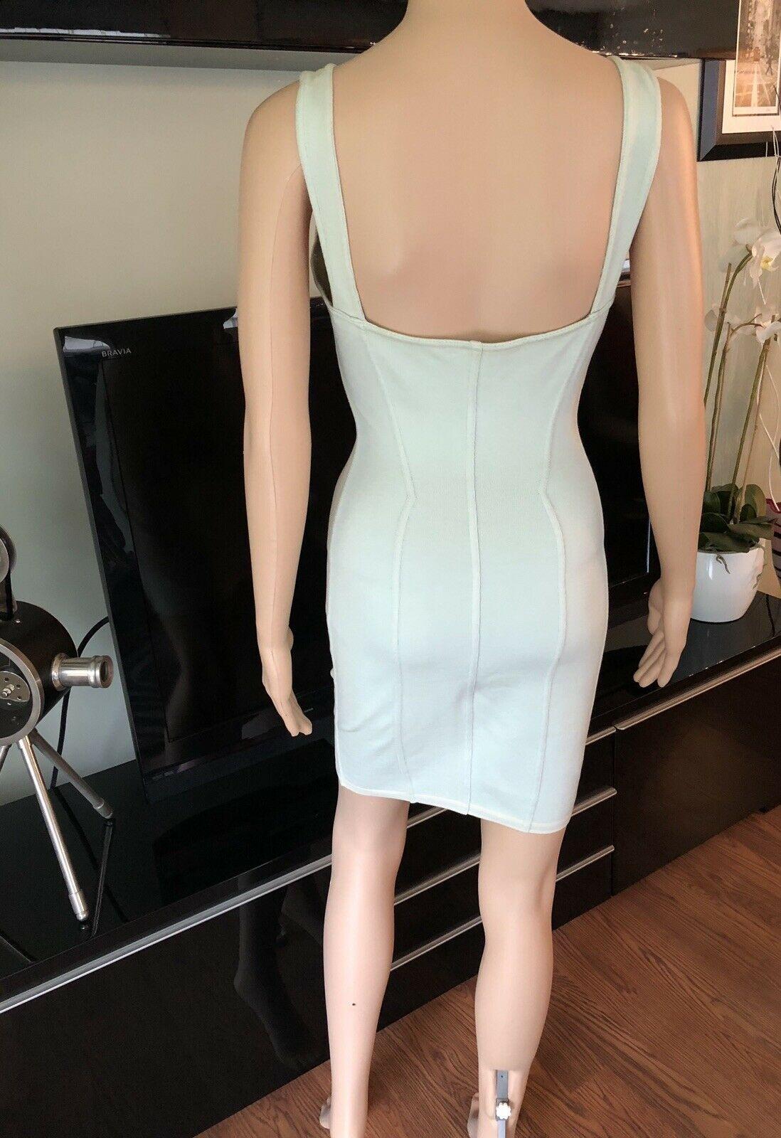 Gray Azzedine Alaia S/S 1991 Vintage Bustier Fitted Dress