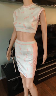 Azzedine Alaia S/S 1991 Vintage Skirt and Crop Top 2 Piece Set
