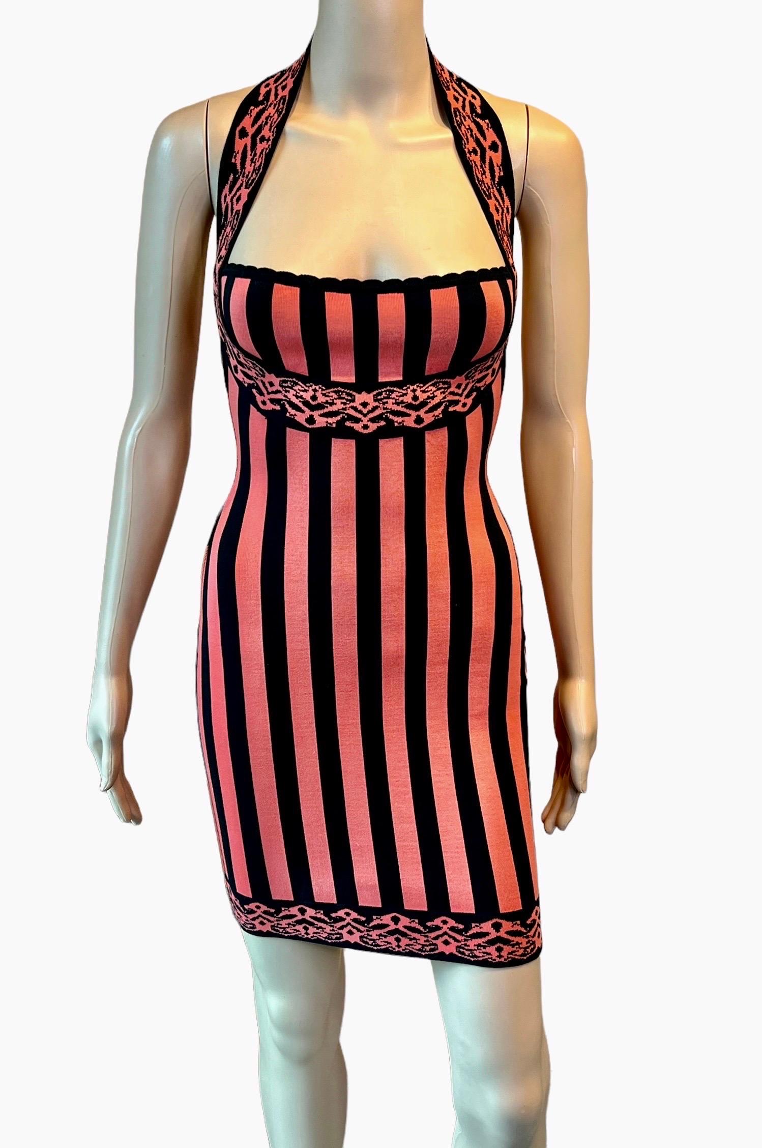 Azzedine Alaia S/S 1992 Runway Bustier Striped Bodycon Mini Dress Size M

Look 84 from the Spring 1992 Collection ( longer version).