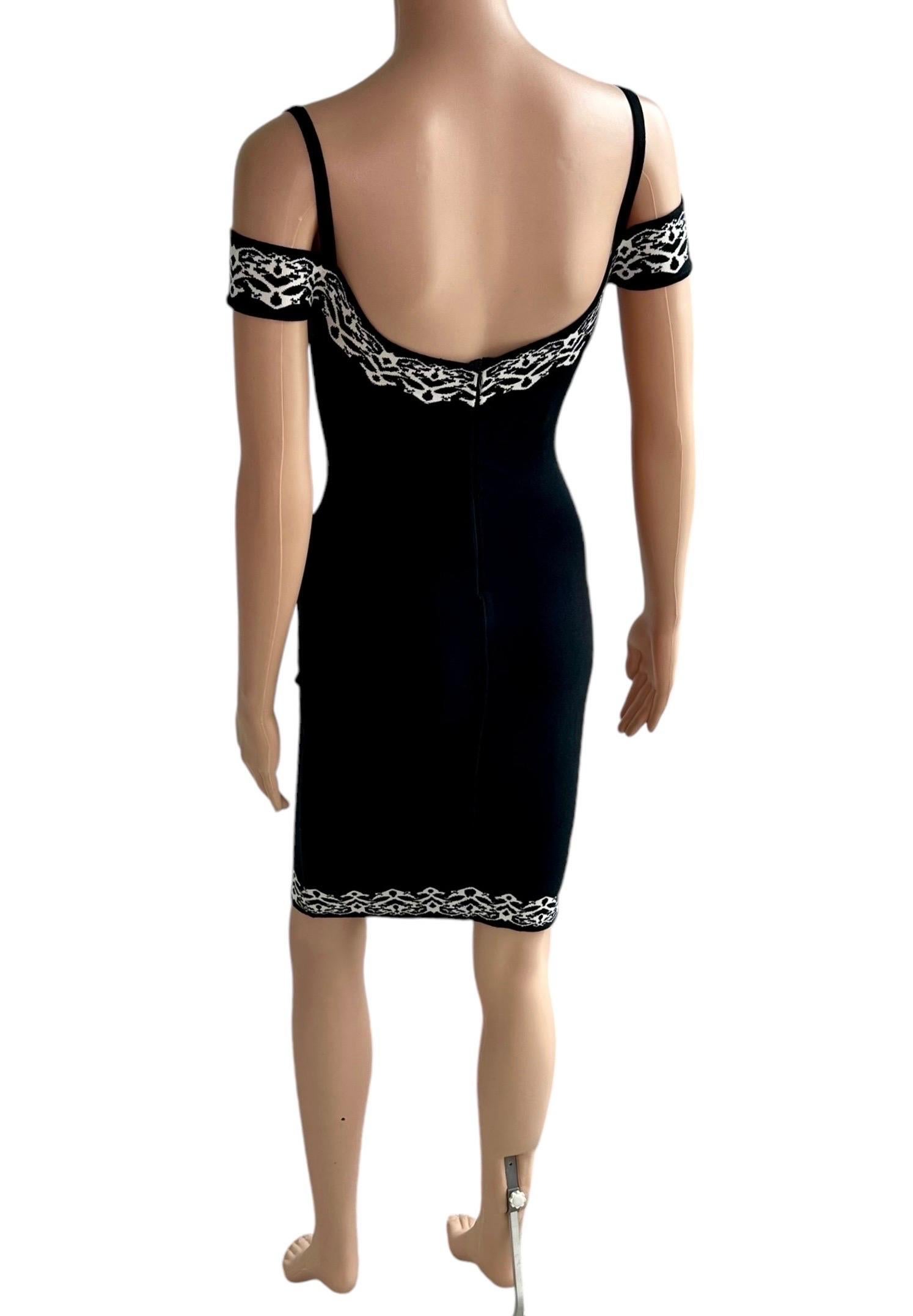 Azzedine Alaia - Passerella P/E 1992 - Mini Abito Bodycon con Spalle Fredde in vendita 5