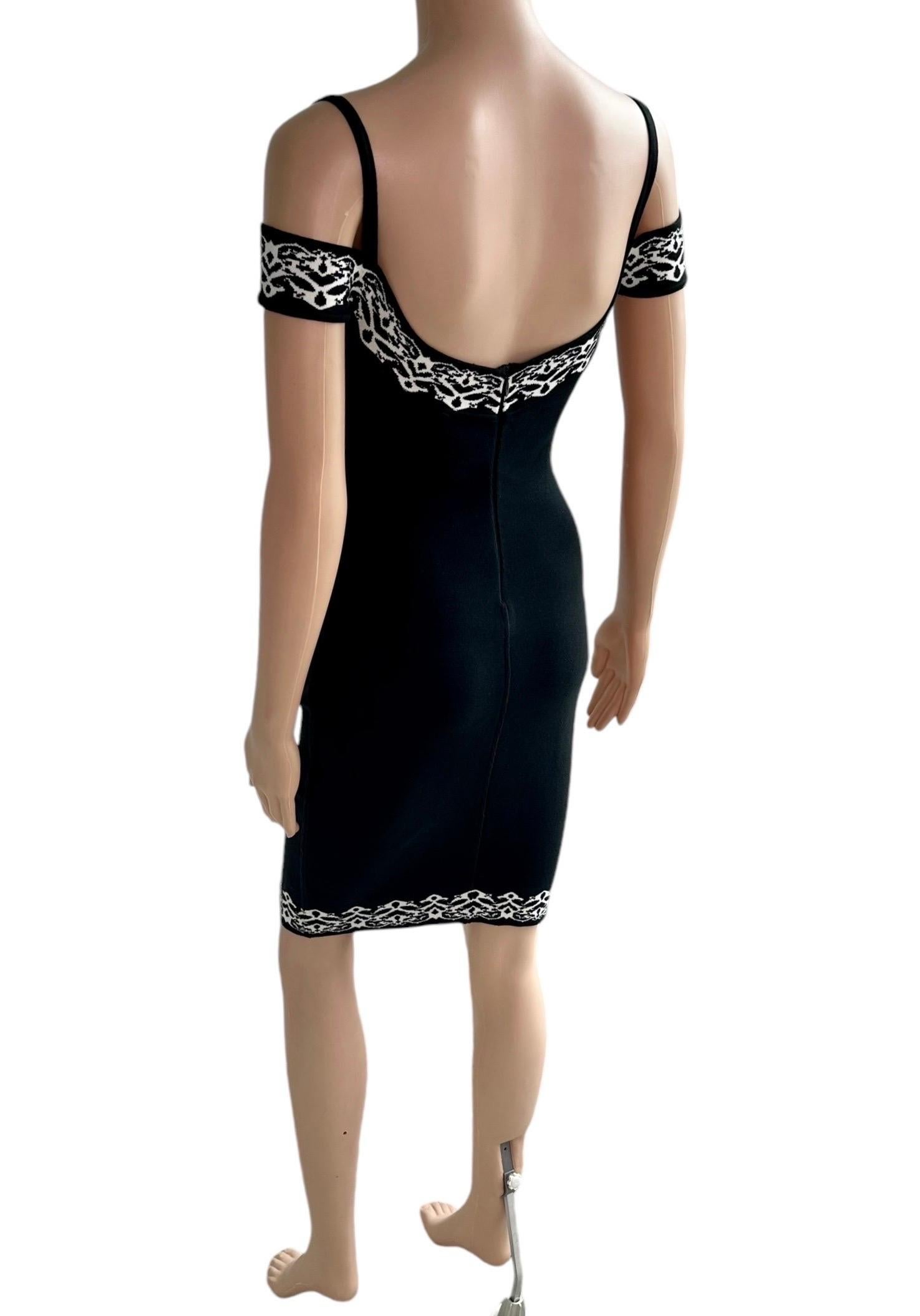 Azzedine Alaia - Passerella P/E 1992 - Mini Abito Bodycon con Spalle Fredde in vendita 7
